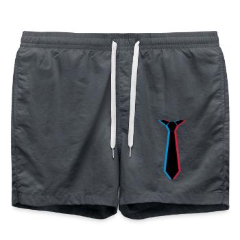 3d_krawatte_3c - Short de bain - charbon - Devant - AI Model Male 185 light (185cm)