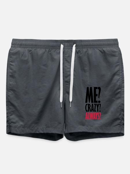 Me Crazy Always - Badeshorts - Anthrazit