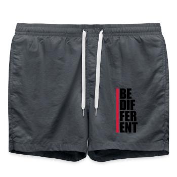 Soyez différent Logo Design - Short de bain - charbon - Devant - AI Model Male 185 light (185cm)