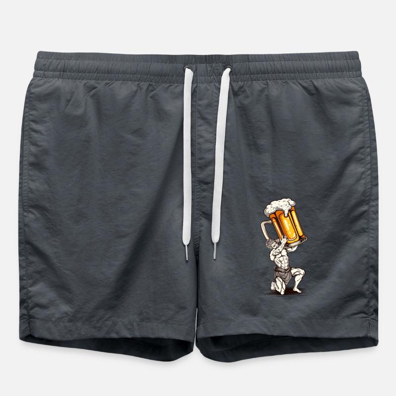Beer Statue - Swim Trunks - anthracite