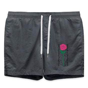 Tout ce qui est beau passe par un chemin épineux - Short de bain - charbon - Devant - AI Model Male 185 light (185cm)