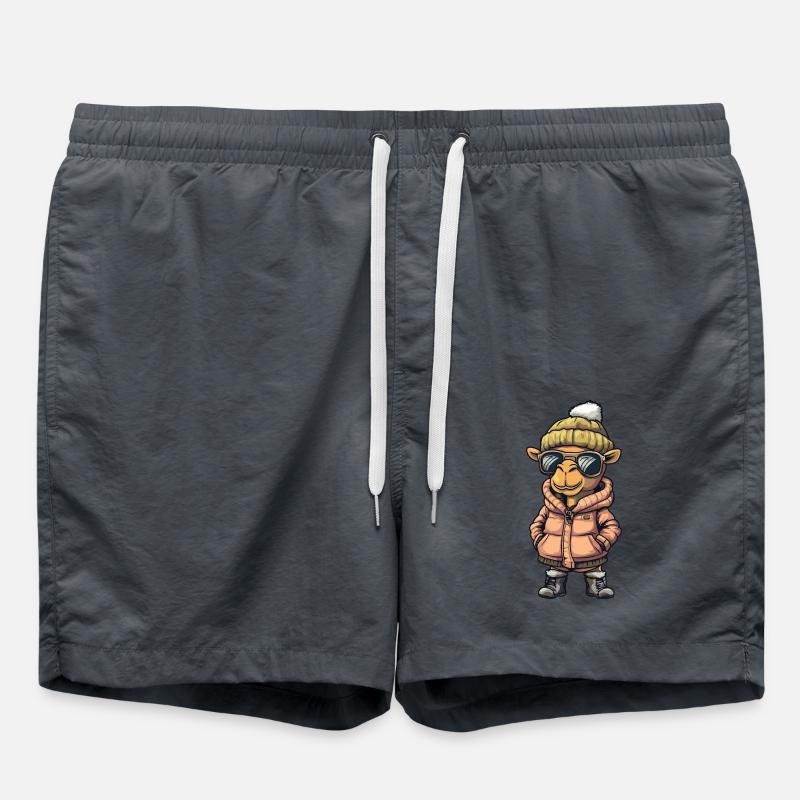 Camel Cool Comic - Swim Trunks - anthracite