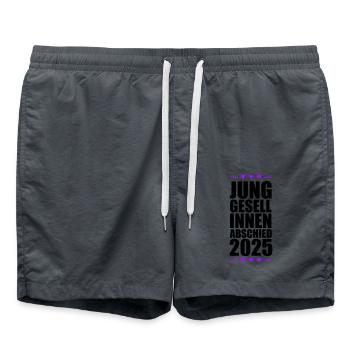 Junggesellinnen Abschied Herz 2025 - Badeshorts - Anthrazit - Vorne - AI Model Male 185 light (185cm)
