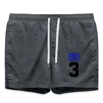 3 krone - Badeshorts - Anthrazit - Vorne - AI Model Male 185 light (185cm)