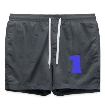 1. 1 AN. 1er ANNIVERSAIRE. ANNIVERSAIRE 1 AN - Short de bain - charbon - Devant - AI Model Male 185 light (185cm)
