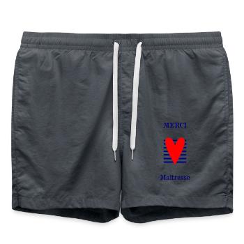 MAÎTRESSE. MERCI. MERCI MAÎTRESSE - Short de bain - charbon - Devant - AI Model Male 185 light (185cm)