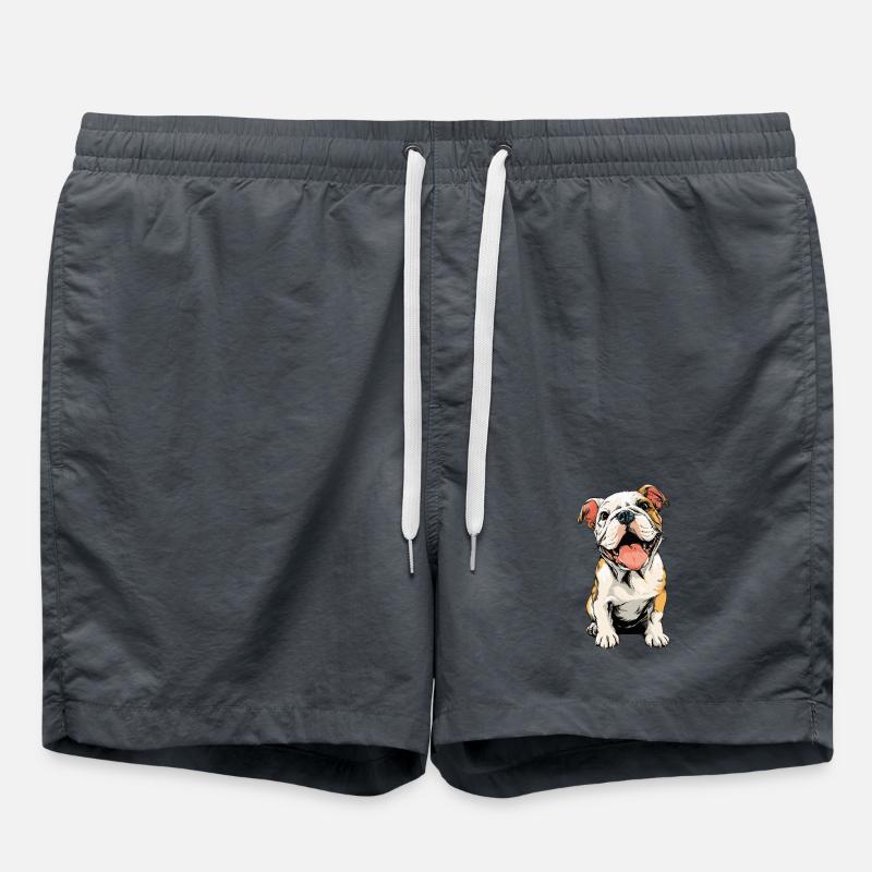 Illustration du chiot bouledogue anglais - Short de bain - charbon