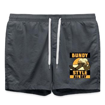 Mains dans un pantalon - style bundy toute la journée - Short de bain - charbon - Devant - AI Model Male 185 light (185cm)