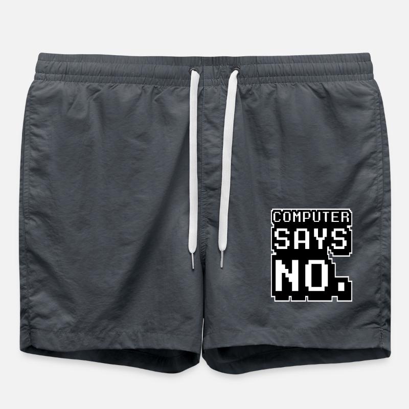 Computer says no - Swim Trunks - anthracite