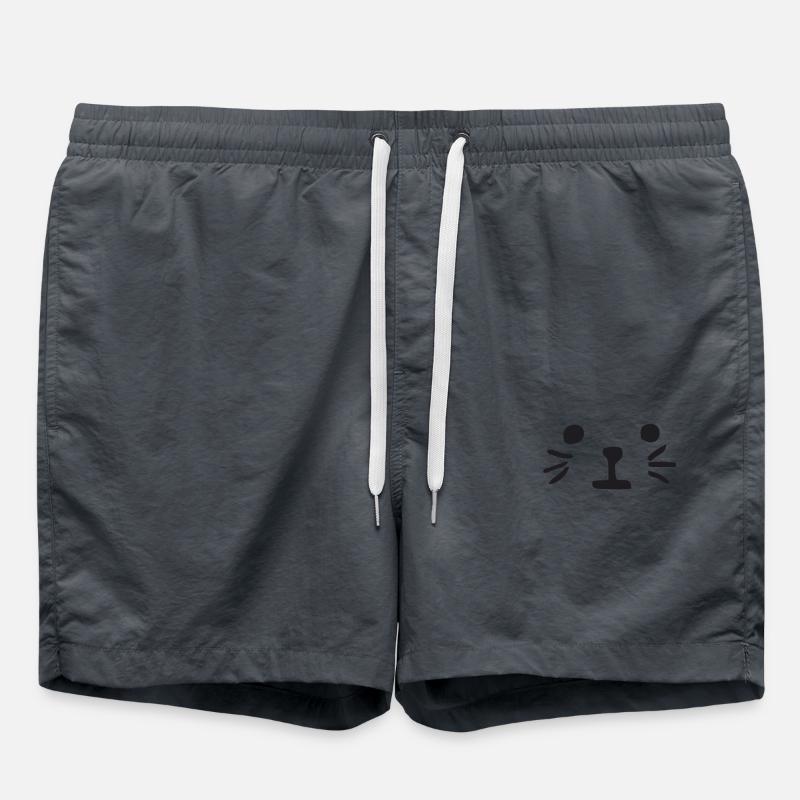 Chat - Short de bain - charbon
