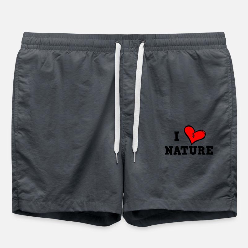 J’aime la nature - Short de bain - charbon