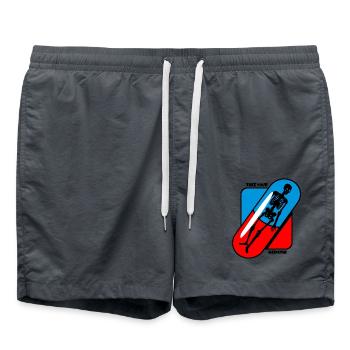 Nimm - Deine - Medizin - Gesundheit - Badeshorts - Anthrazit - Vorne - AI Model Male 185 light (185cm)