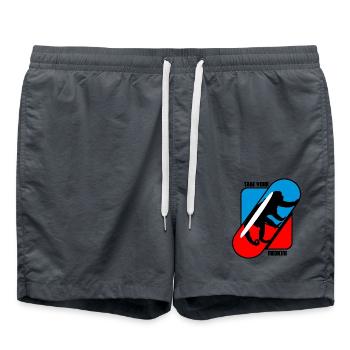 Nimm deine Medizin - Affen - Badeshorts - Anthrazit - Vorne - AI Model Male 185 light (185cm)