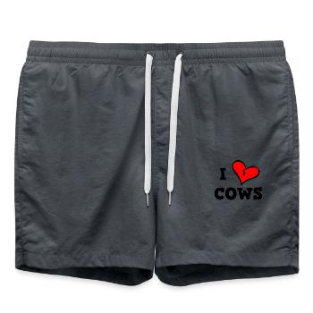 J’aime les vaches - Short de bain - charbon - Devant - AI Model Male 185 light (185cm)