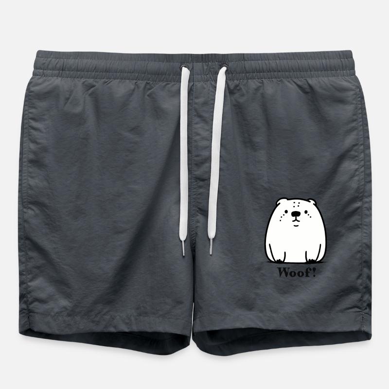 Woof: Chien de dessin animé - Short de bain - charbon