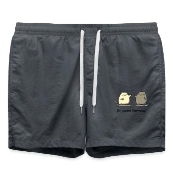 Oh, Sweet Harmony - Chats de dessin animé - Short de bain - charbon - Devant - AI Model Male 185 light (185cm)