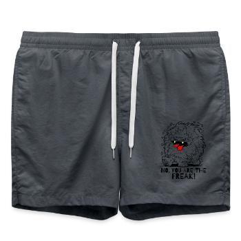 Chien monstre fou et funky - Short de bain - charbon - Devant - AI Model Male 185 light (185cm)