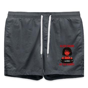LSO THEN IT'S ART. - Swim Trunks - anthracite - Front - AI Model Male 185 light (185cm)