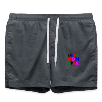 Best mom ever - Swim Trunks - anthracite - Front - AI Model Male 185 light (185cm)