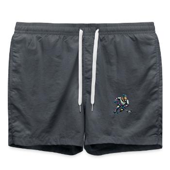Löwe Wildkatze Eishockeyspieler Eishockeyverein - Badeshorts - Anthrazit - Vorne - AI Model Male 185 light (185cm)