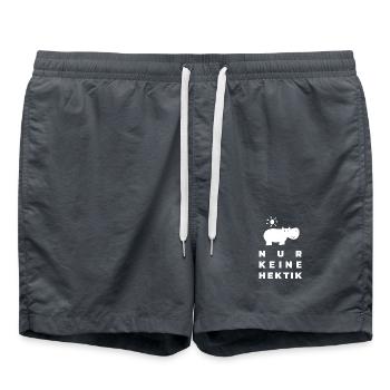 Pas d’agitation – pratique de travail de bureau drôle de façon drôle - Short de bain - charbon - Devant - AI Model Male 185 light (185cm)