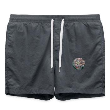 Gesicht Wald - Badeshorts - Anthrazit - Vorne - AI Model Male 185 light (185cm)