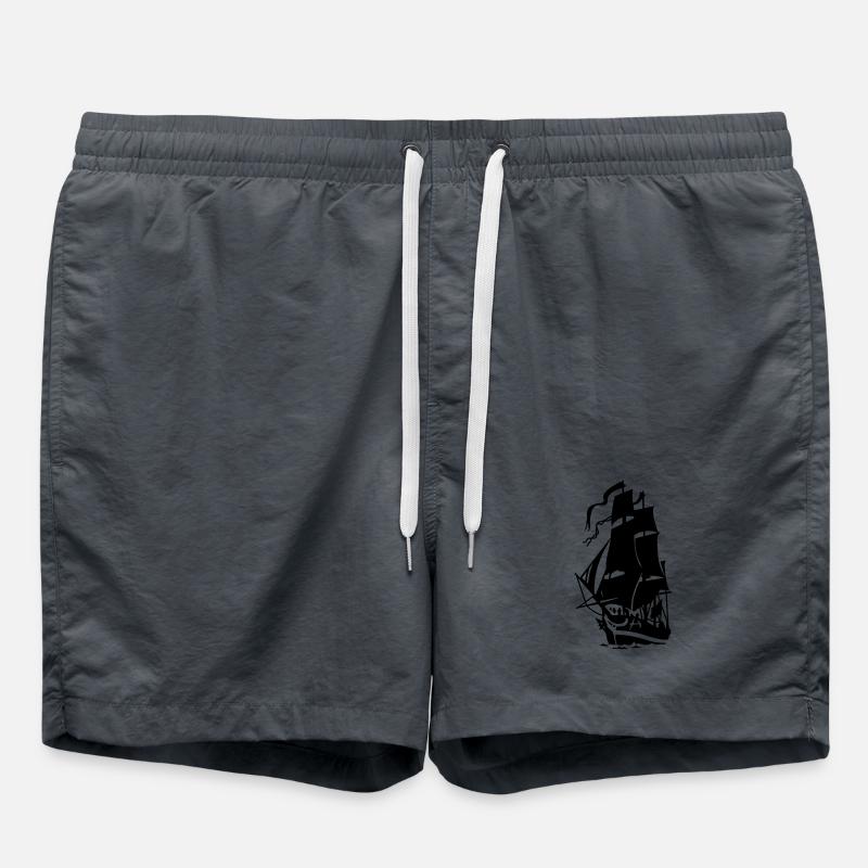 Segelschiff - Badeshorts - Anthrazit