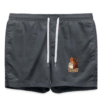 Nikolaus zu schlimm Krampus zu lieb - Badeshorts - Anthrazit - Vorne - AI Model Male 185 light (185cm)
