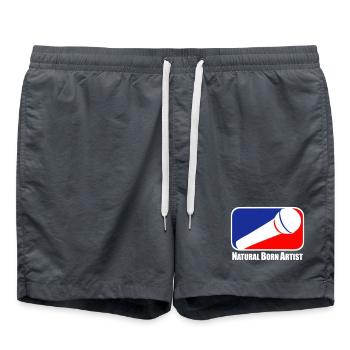 NBArtist Natural Born Artist Vollblutmusiker - Badeshorts - Anthrazit - Vorne - AI Model Male 185 light (185cm)