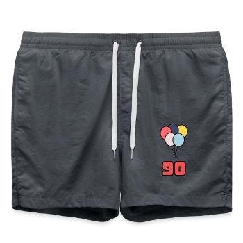 90. 90 ANS. 90e ANNIVERSAIRE. ANNIVERSAIRE 90 ANS. - Short de bain - charbon - Devant - AI Model Male 185 light (185cm)