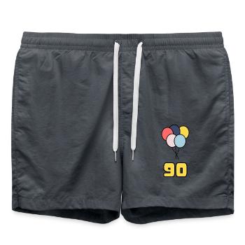 ALLES GUTE ZUM GEBURTSTAG. ALLES GUTE ZUM GEBURTSTAG. JAHRESTAG. - Badeshorts - Anthrazit - Vorne - AI Model Male 185 light (185cm)