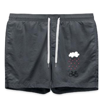 Ich liebe Radfahren Radfahren Radfahren - Badeshorts - Anthrazit - Vorne - AI Model Male 185 light (185cm)