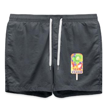 Glace végétalienne de l’équipe - Short de bain - charbon - Devant - AI Model Male 185 light (185cm)