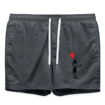 Geburtstag Ballon - Badeshorts - Anthrazit - Vorne - AI Model Male 185 light (185cm)