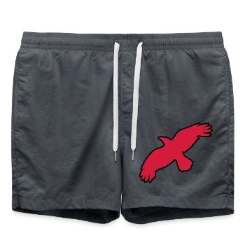 raben krähen mystisch vogel fliegen raven mystical - Short de bain - charbon - Devant - AI Model Male 185 light (185cm)