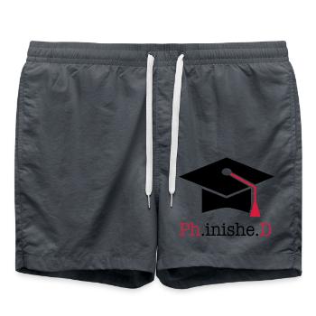 Doktortitel - Badeshorts - Anthrazit - Vorne - AI Model Male 185 light (185cm)