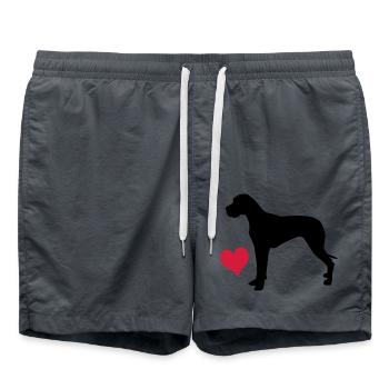 Deutsche Dogge - Badeshorts - Anthrazit - Vorne - AI Model Male 185 light (185cm)