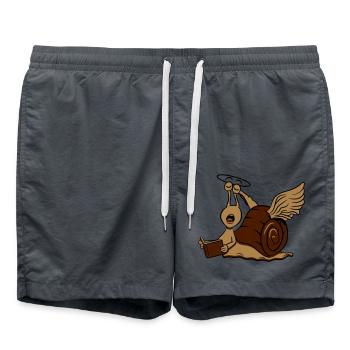 Escargot drôle d'ange - Short de bain - charbon - Devant - AI Model Male 185 light (185cm)