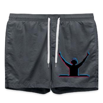 DJ effet 3D - Short de bain - charbon - Devant - AI Model Male 185 light (185cm)