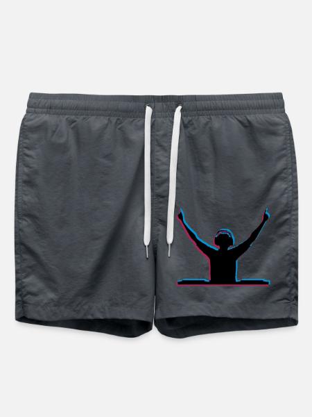 3D effect DJ - Swim Trunks - anthracite