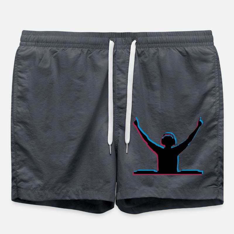 3D effect DJ - Swim Trunks - anthracite