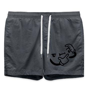 Design Grübeln Face - Swim Trunks - anthracite - Front - AI Model Male 185 light (185cm)