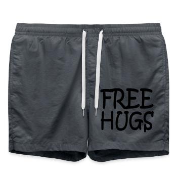 Free hugs - Badeshorts - Anthrazit - Vorne - AI Model Male 185 light (185cm)