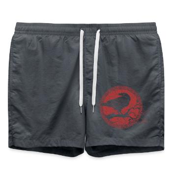 Ohdins Raabe - Nordisch Wikinger - Badeshorts - Anthrazit - Vorne - AI Model Male 185 light (185cm)