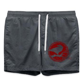 Viking Raabe - Gothique celtique nordique - Short de bain - charbon - Devant - AI Model Male 185 light (185cm)