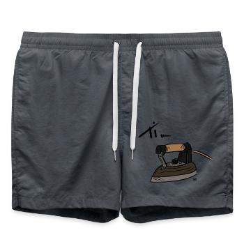 YOU..... IRONING - Swim Trunks - anthracite - Front - AI Model Male 185 light (185cm)