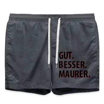 Gut Besser Maurer - Badeshorts - Anthrazit - Vorne - AI Model Male 185 light (185cm)