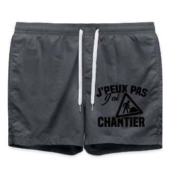 J'peux pas J'ai chantier - Short de bain - charbon - Devant - AI Model Male 185 light (185cm)