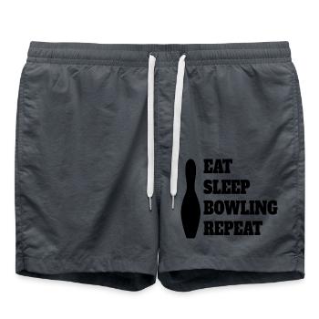 Bowling Cadeau Bowling Bowling Bowling Bowling Bowling Ball - Short de bain - charbon - Devant - AI Model Male 185 light (185cm)
