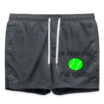 TENNIS - Short de bain - charbon - Devant - AI Model Male 185 light (185cm)